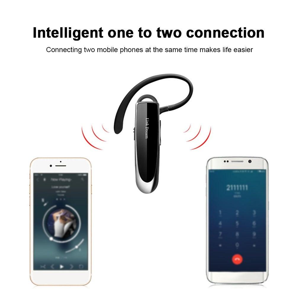 Bluetooth 5.0 Wireless Handsfree Headset with 24-Hour Battery Life - side view