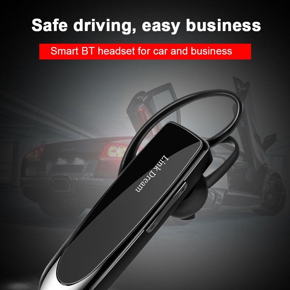 Bluetooth 5.0 Wireless Handsfree Headset with 24-Hour Battery Life - front view