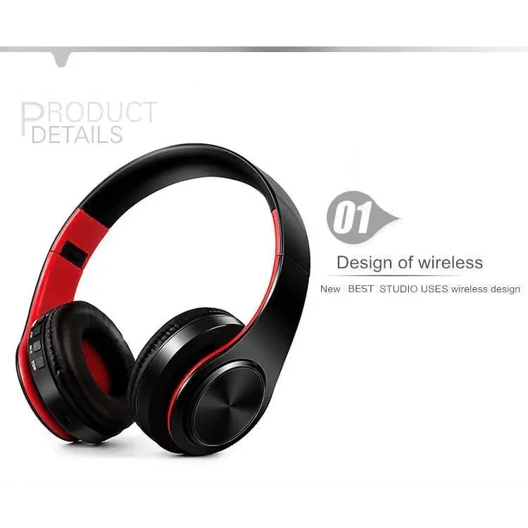 Foldable Wireless Bluetooth Headphones for Sport and Travel
