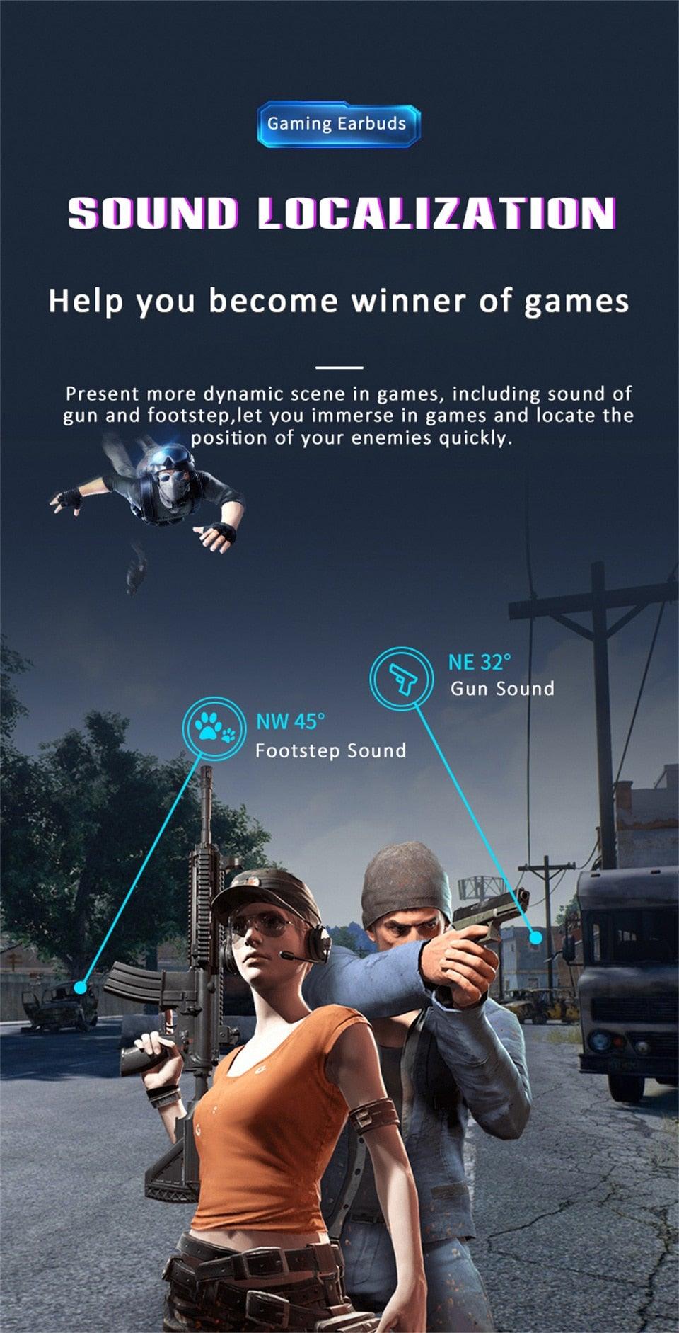 Low Latency Wireless Gaming Earbuds with Touch Control