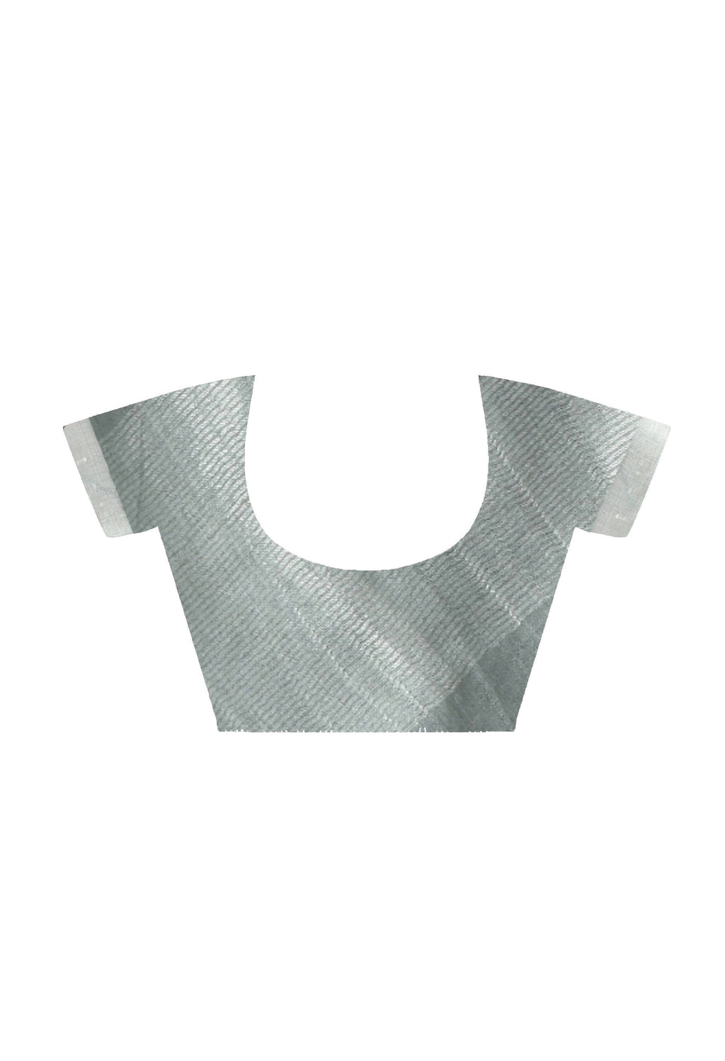 Gray Bhagalpuri Handloom Silk Linen Saree with Unstitched Blouse