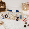 Personalized wooden boat-themed name puzzle for toddlers and children