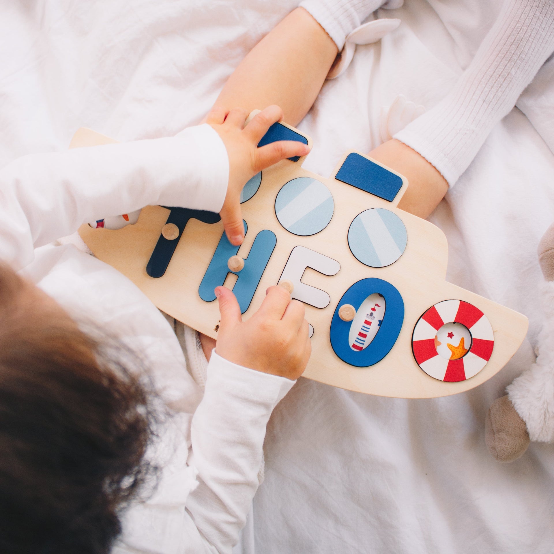 Custom Boat Name Puzzle for Toddlers Educational Wooden Gift