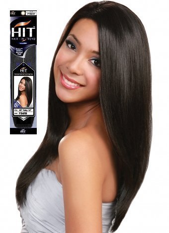 Bobbi Boss Hit Yaky 18-inch weaving in dark brown, featuring a natural textured finish.