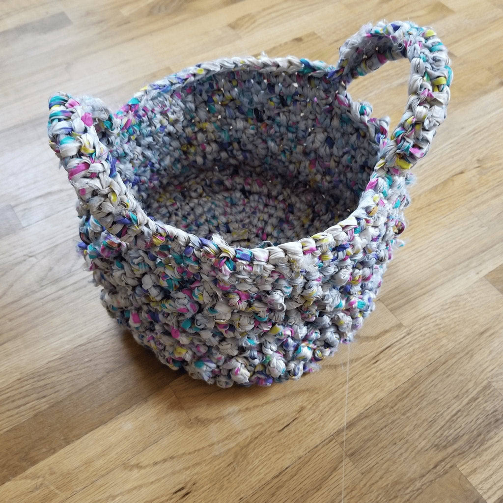DIY Recycled Sari Silk Basket Craft Kit - Bohemian Storage Decor