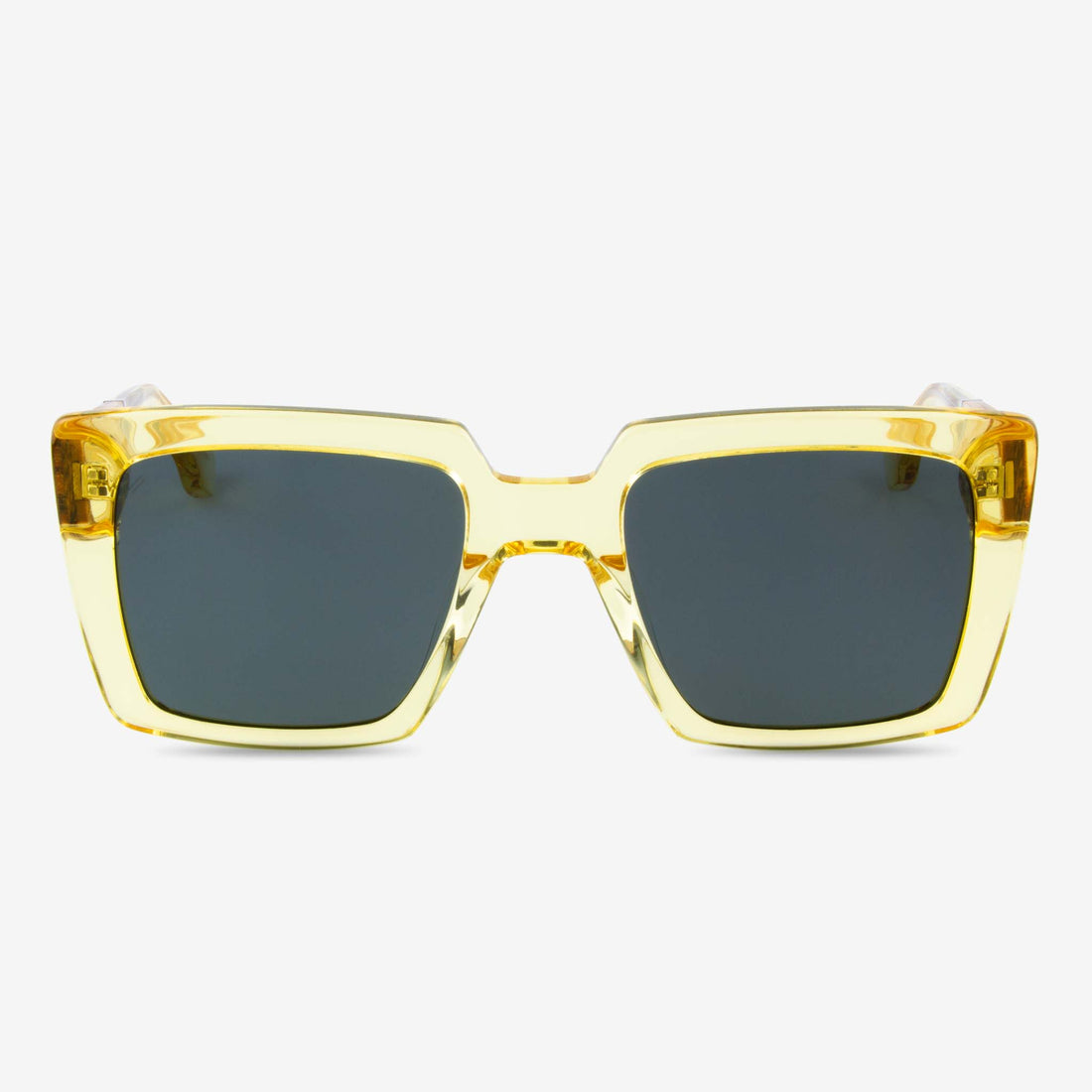 Boca Oversized Square Acetate Sunglasses with Wood Detail