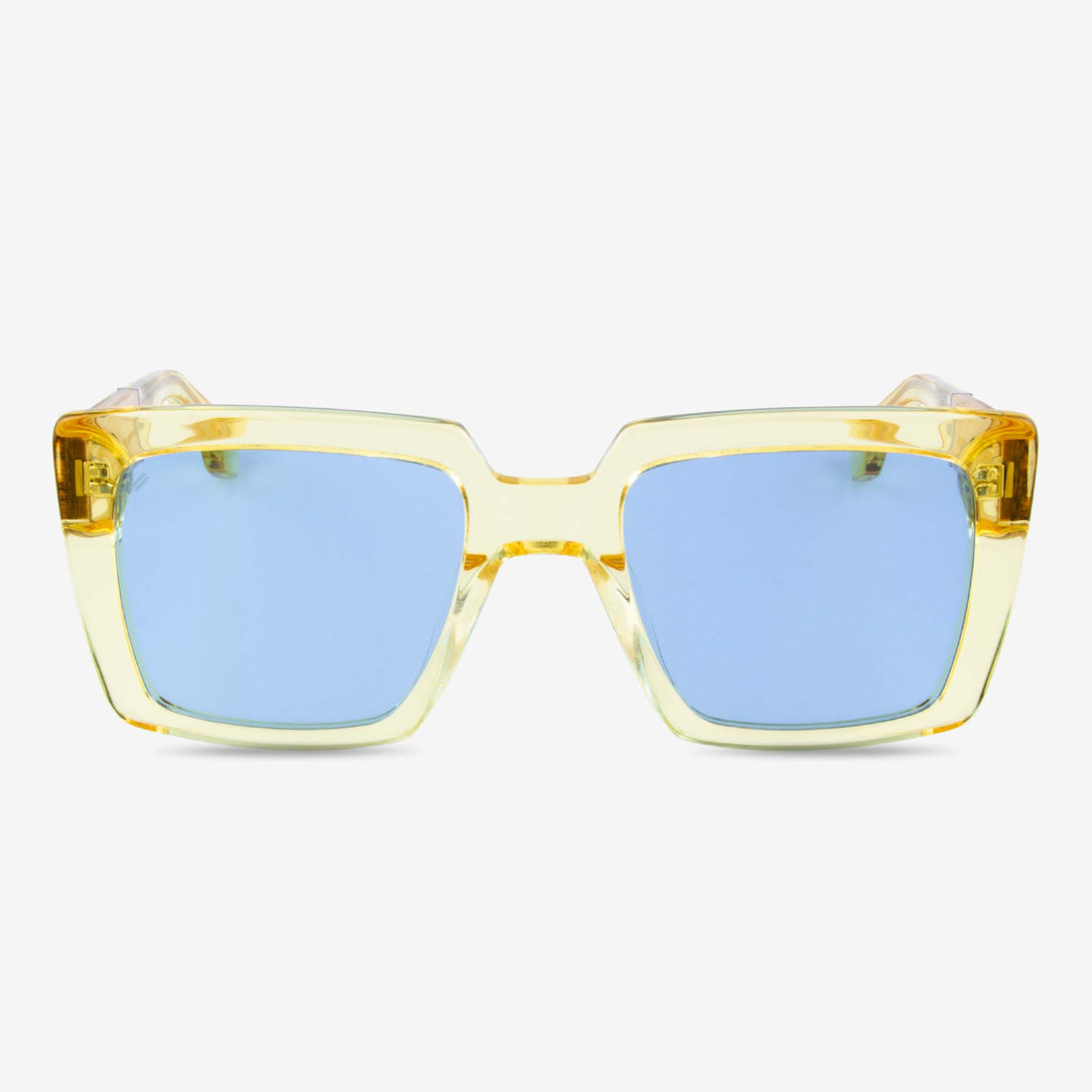 Boca oversized square acetate and wood sunglasses