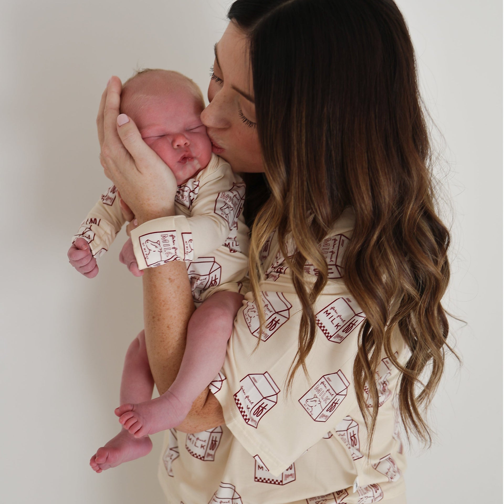 Women's Milk Print Boxy Tee and Wide Leg Lounge Set - Image 8