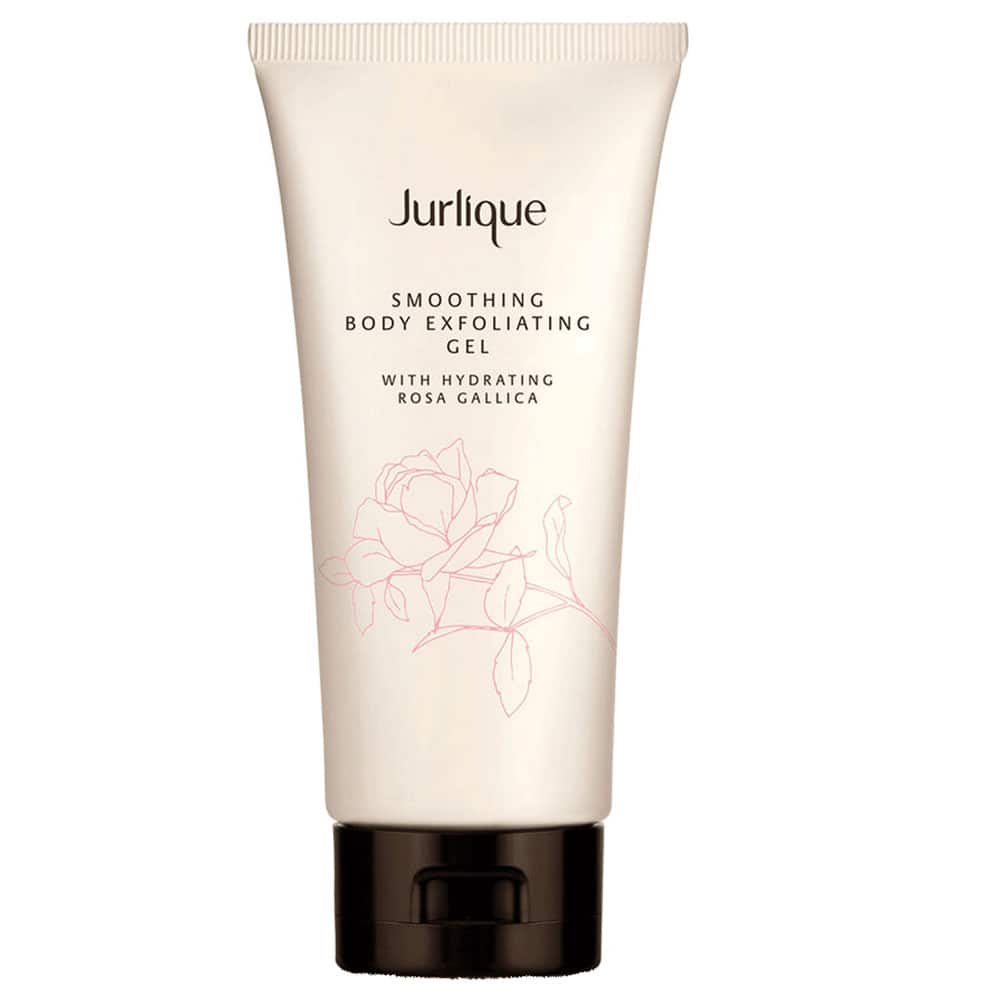 White and black packaging of Jurlique Smoothing Body Exfoliating Gel 6.7 OZ