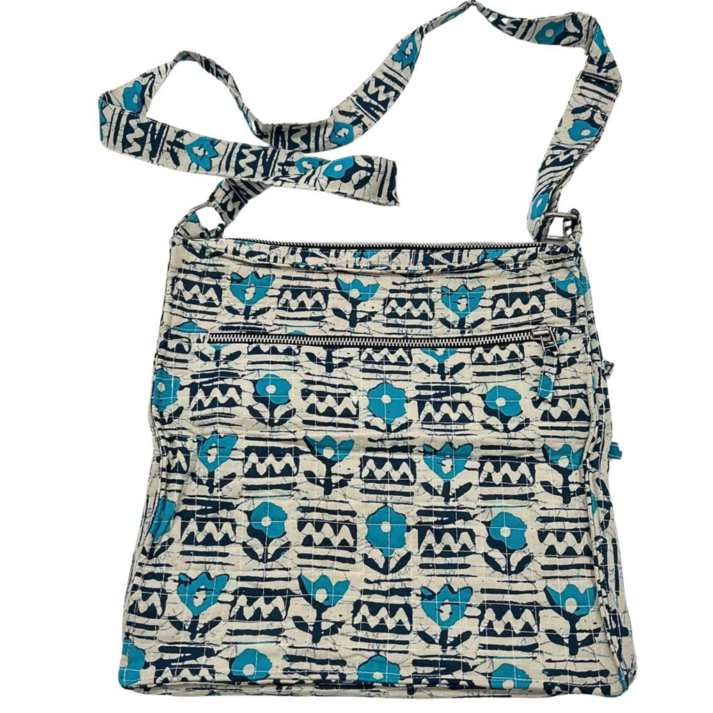 Boho Hippie Crossbody Bag in Multicolor Artisan Cotton