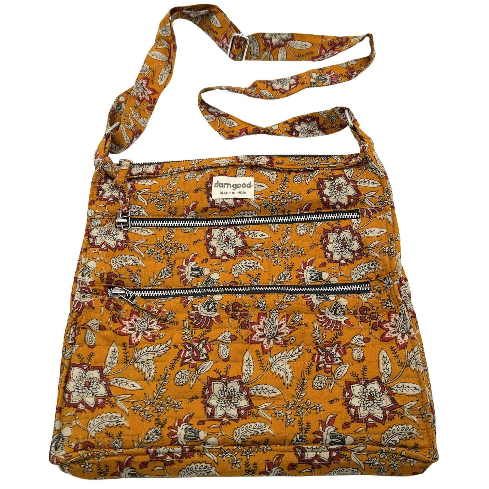 Boho Hippie Crossbody Bag in Multicolor Artisan Cotton