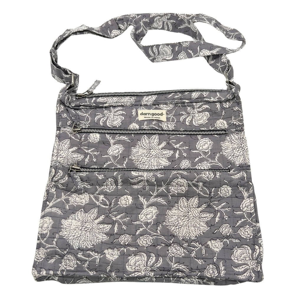 Boho Hippie Crossbody Bag in Multicolor Artisan Cotton