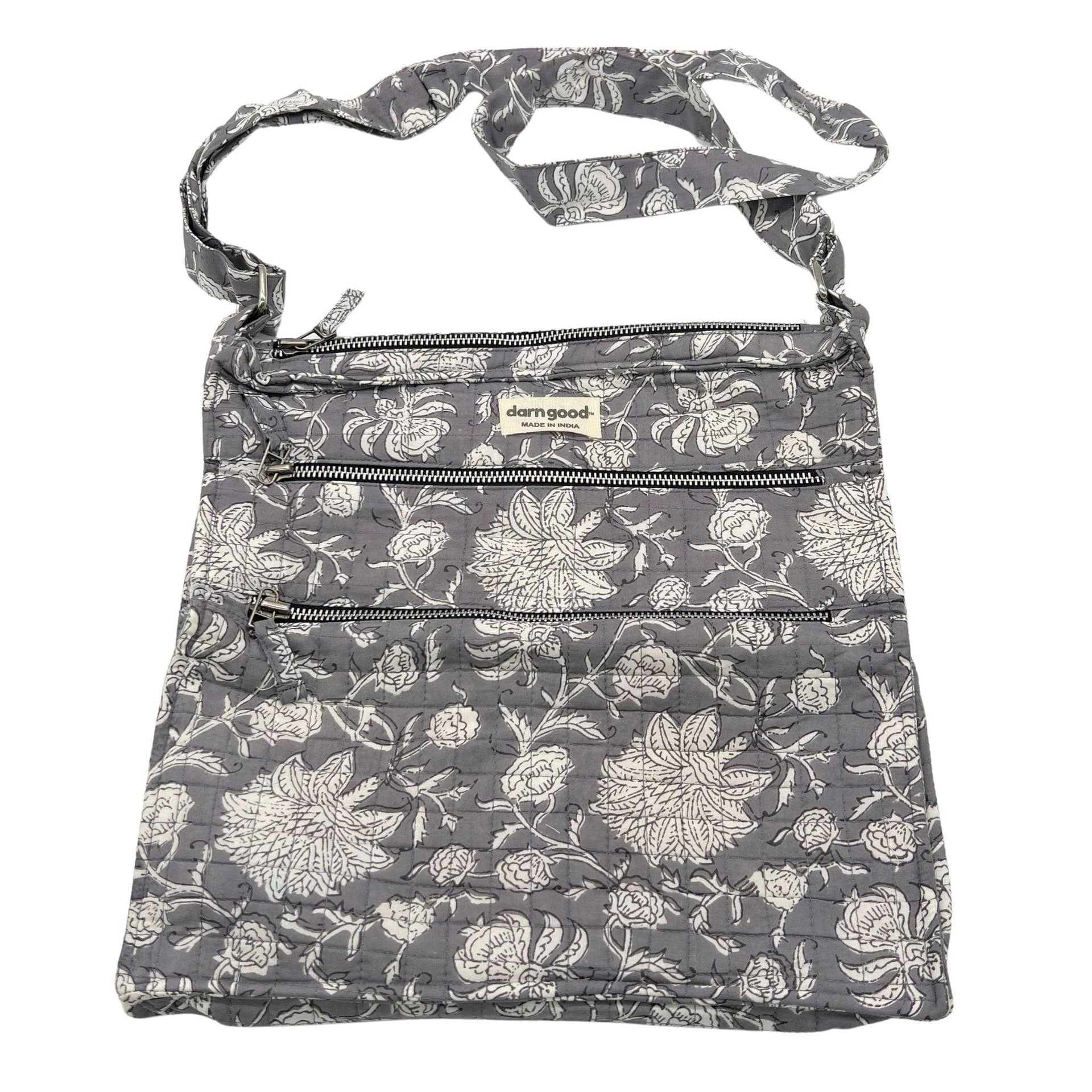 Boho Hippie Crossbody Bag in Multicolor Artisan Cotton