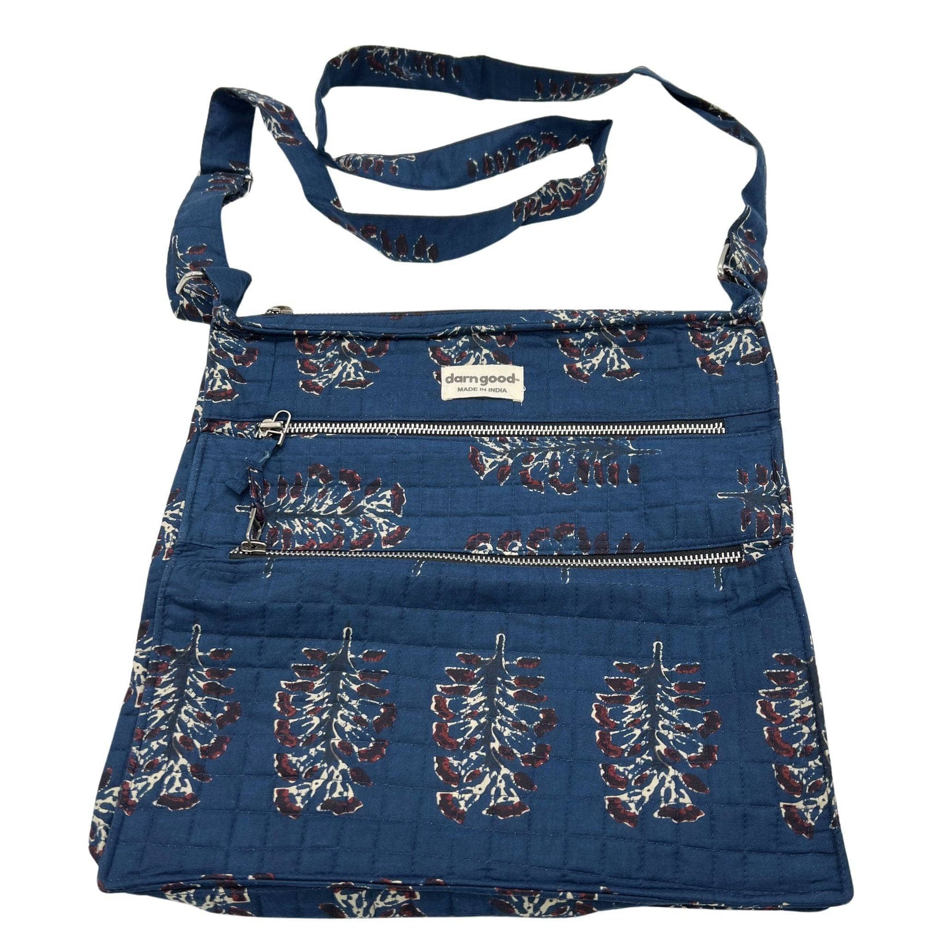 Boho Hippie Crossbody Bag in Multicolor Artisan Cotton