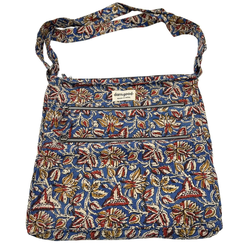 Boho Hippie Crossbody Bag in Multicolor Artisan Cotton