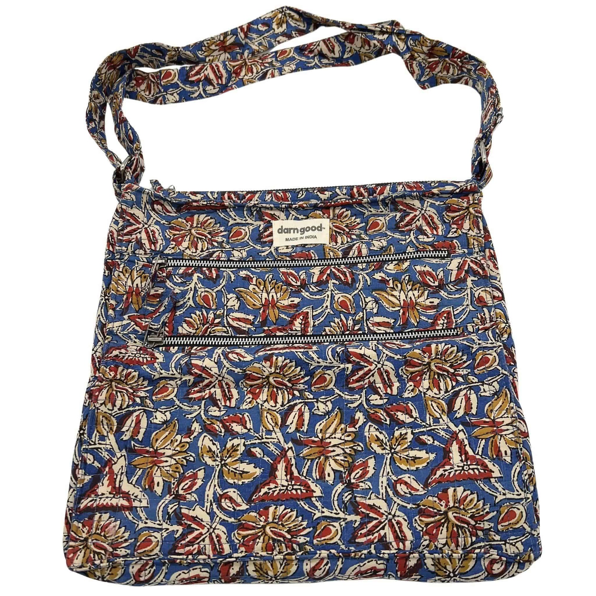 Boho Hippie Crossbody Bag in Multicolor Artisan Cotton