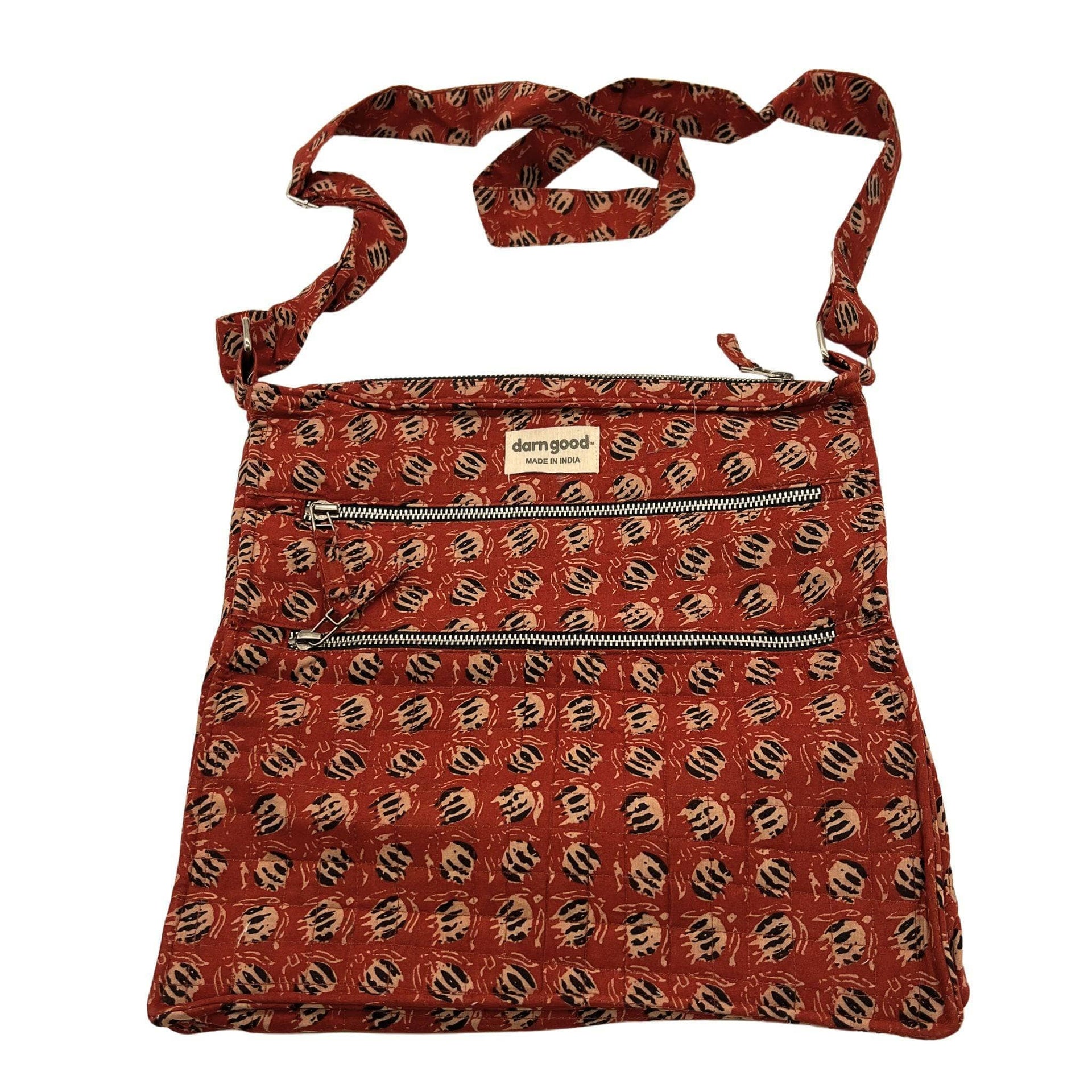 Boho Hippie Crossbody Bag in Multicolor Artisan Cotton