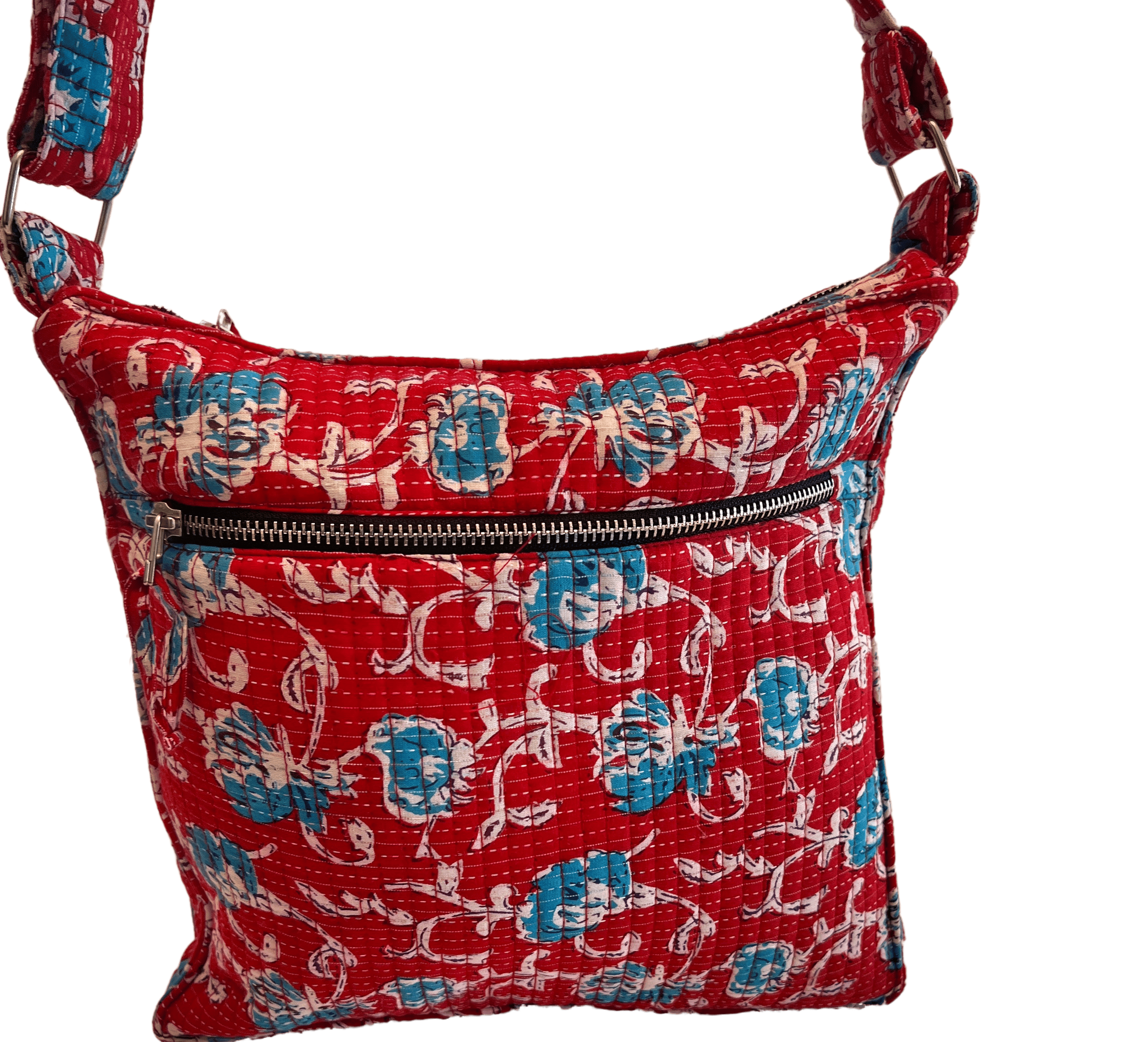 Boho Hippie Crossbody Bag in Multicolor Artisan Cotton