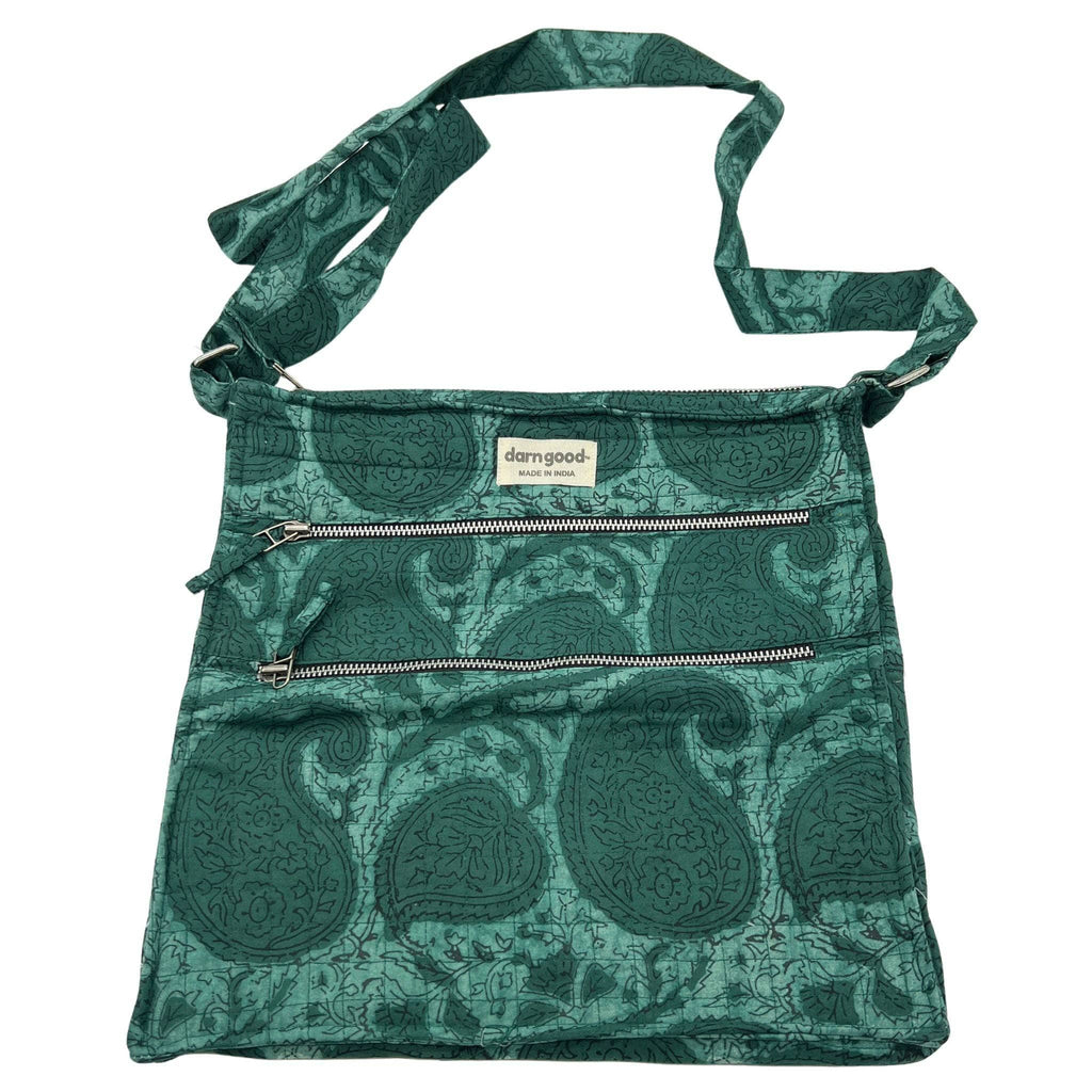 Boho Hippie Crossbody Bag in Multicolor Artisan Cotton
