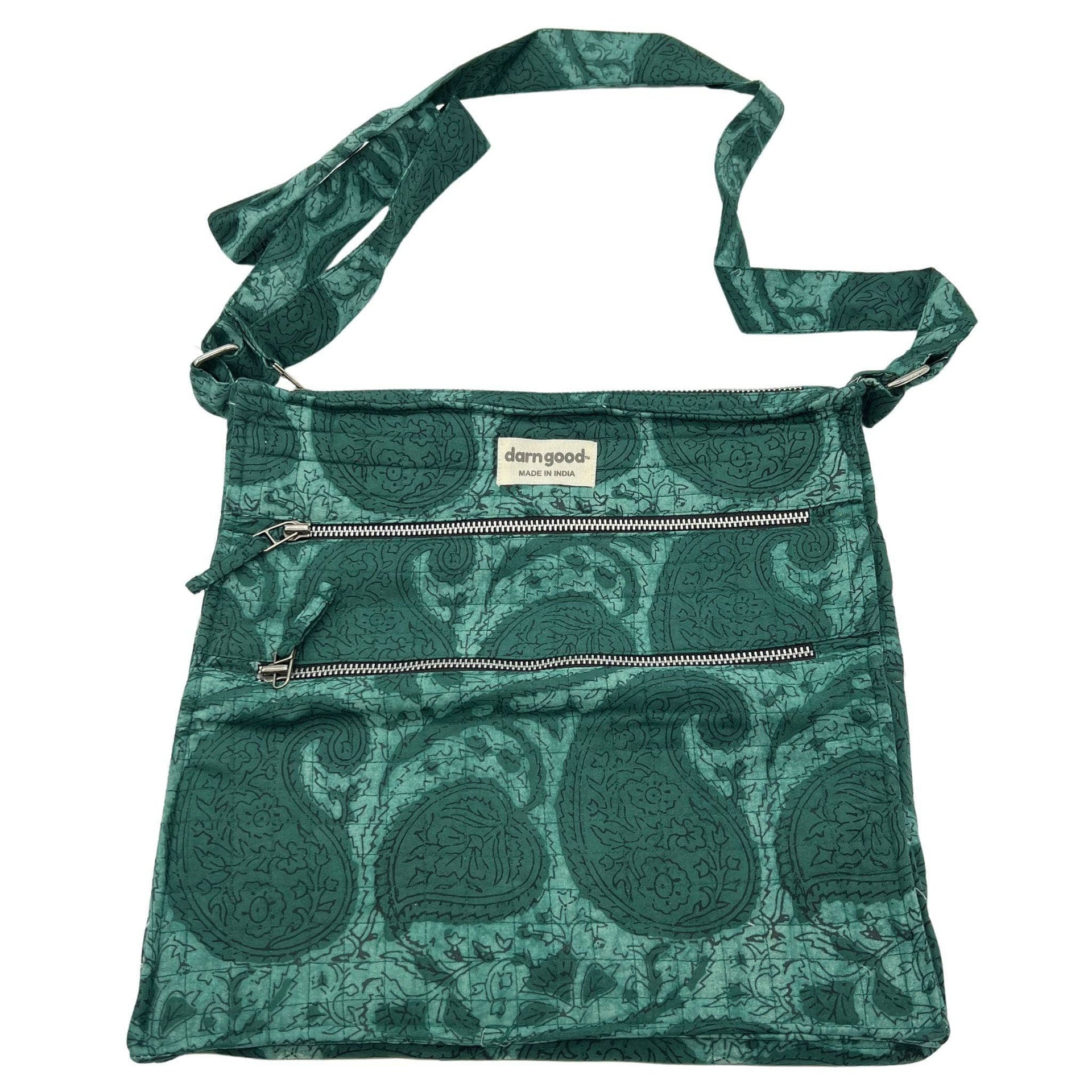 Boho Hippie Crossbody Bag in Multicolor Artisan Cotton