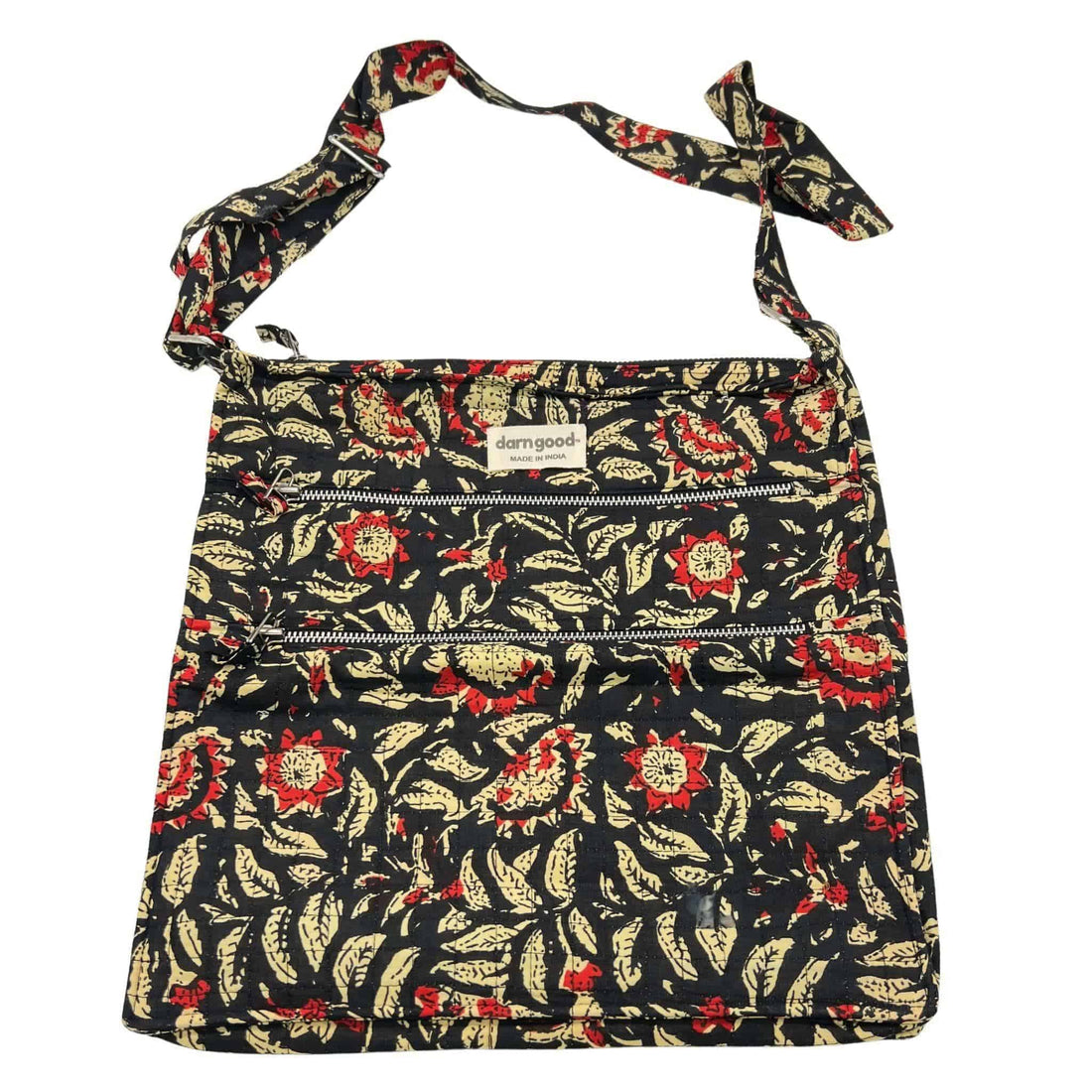 Boho Hippie Crossbody Bag in Multicolor Artisan Cotton