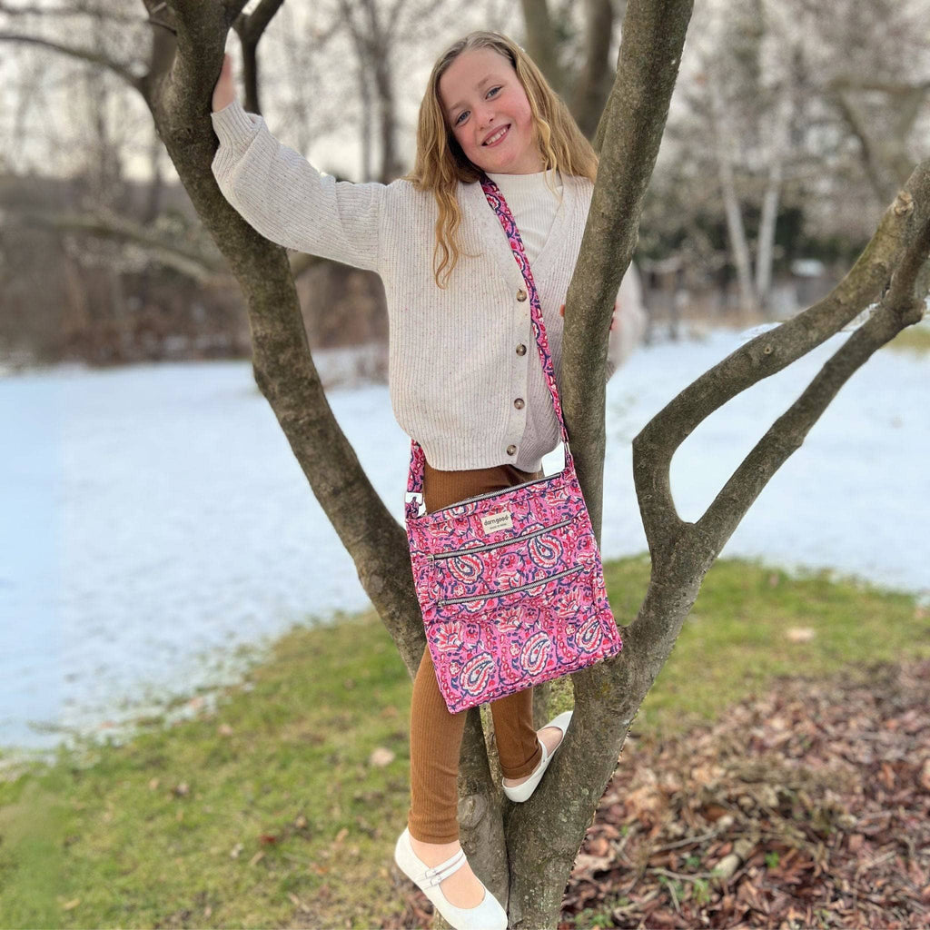 Boho Hippie Crossbody Bag in Multicolor Artisan Cotton