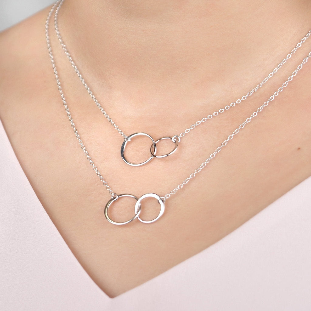 Bonus Mom Double Circles Necklace Set