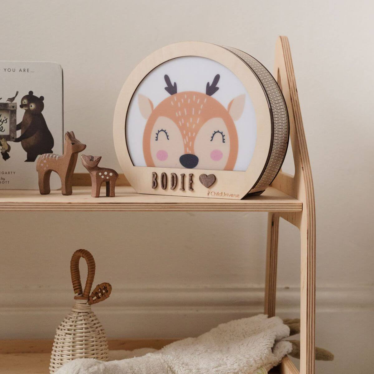 Minimalist Montessori Wooden Toy Shelf for Nursery Organization