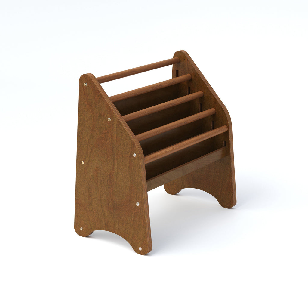 Minimalist Montessori Bookshelf for Kids – Wood, Pink or Grey