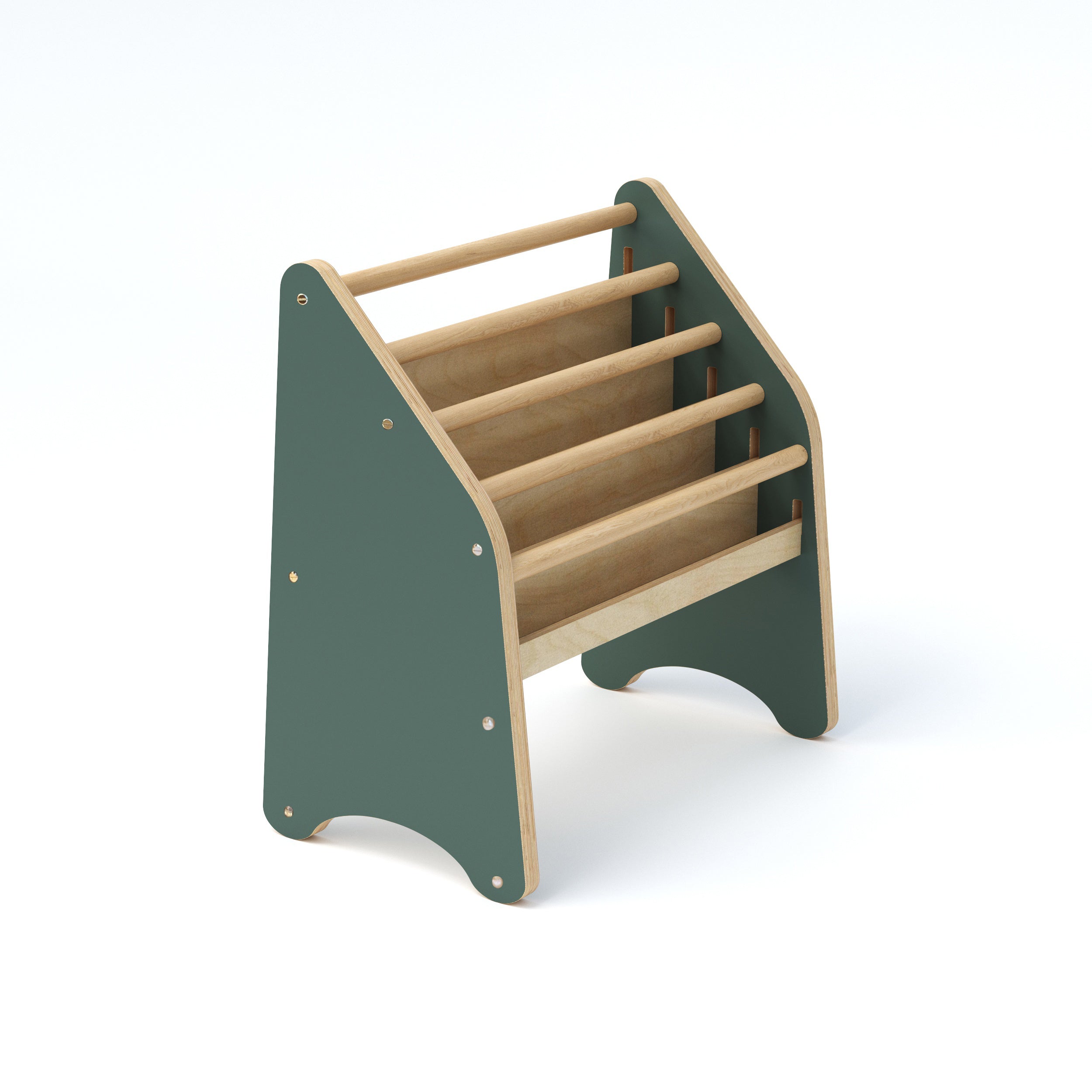 Minimalist Montessori Bookshelf for Kids – Wood, Pink or Grey