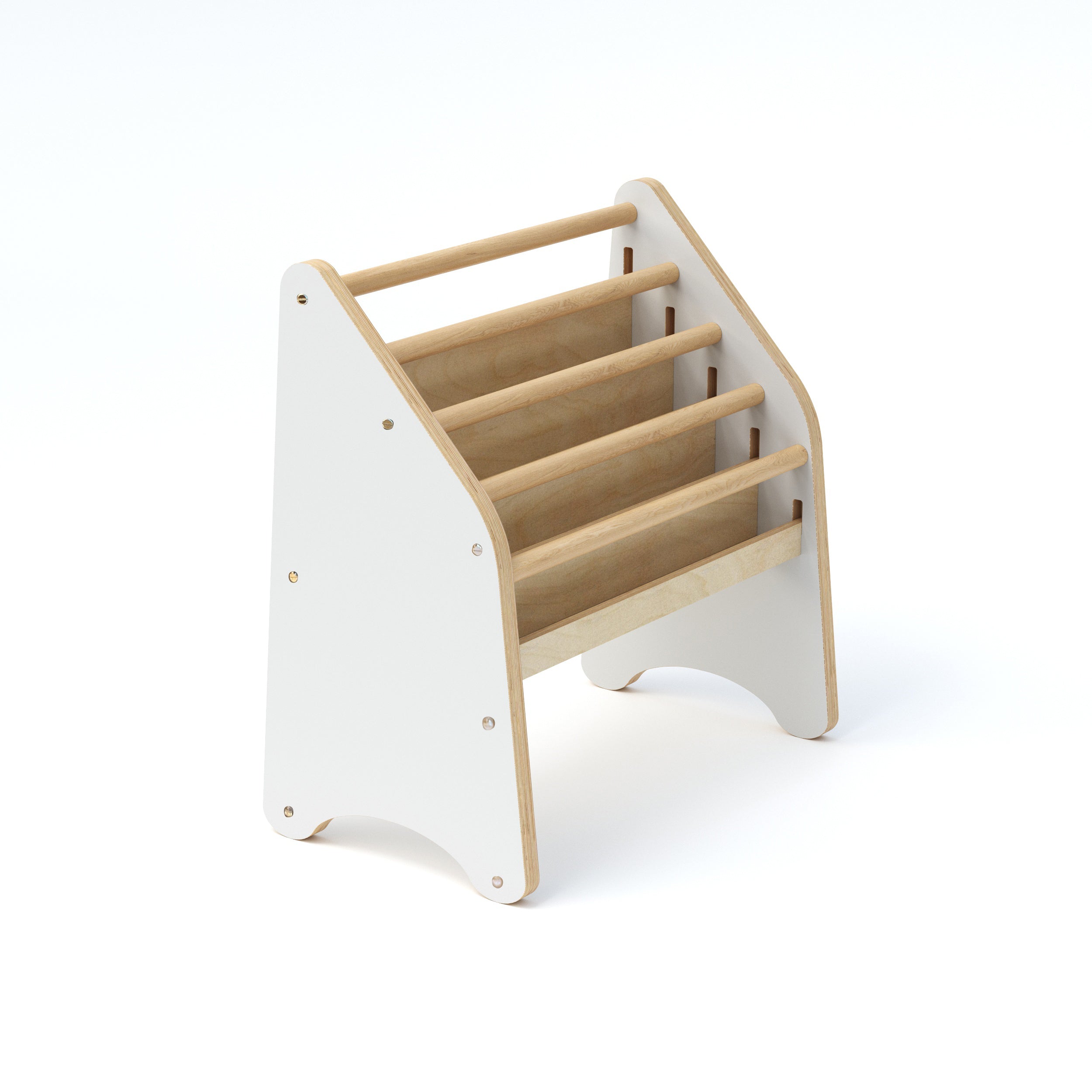 Minimalist Montessori Bookshelf for Kids – Wood, Pink or Grey