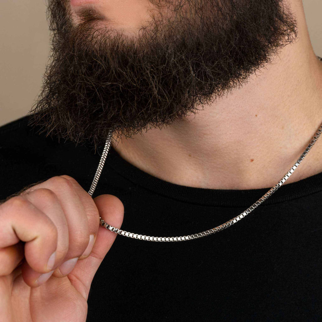 1-3MM Box Chain 925 Sterling Silver
