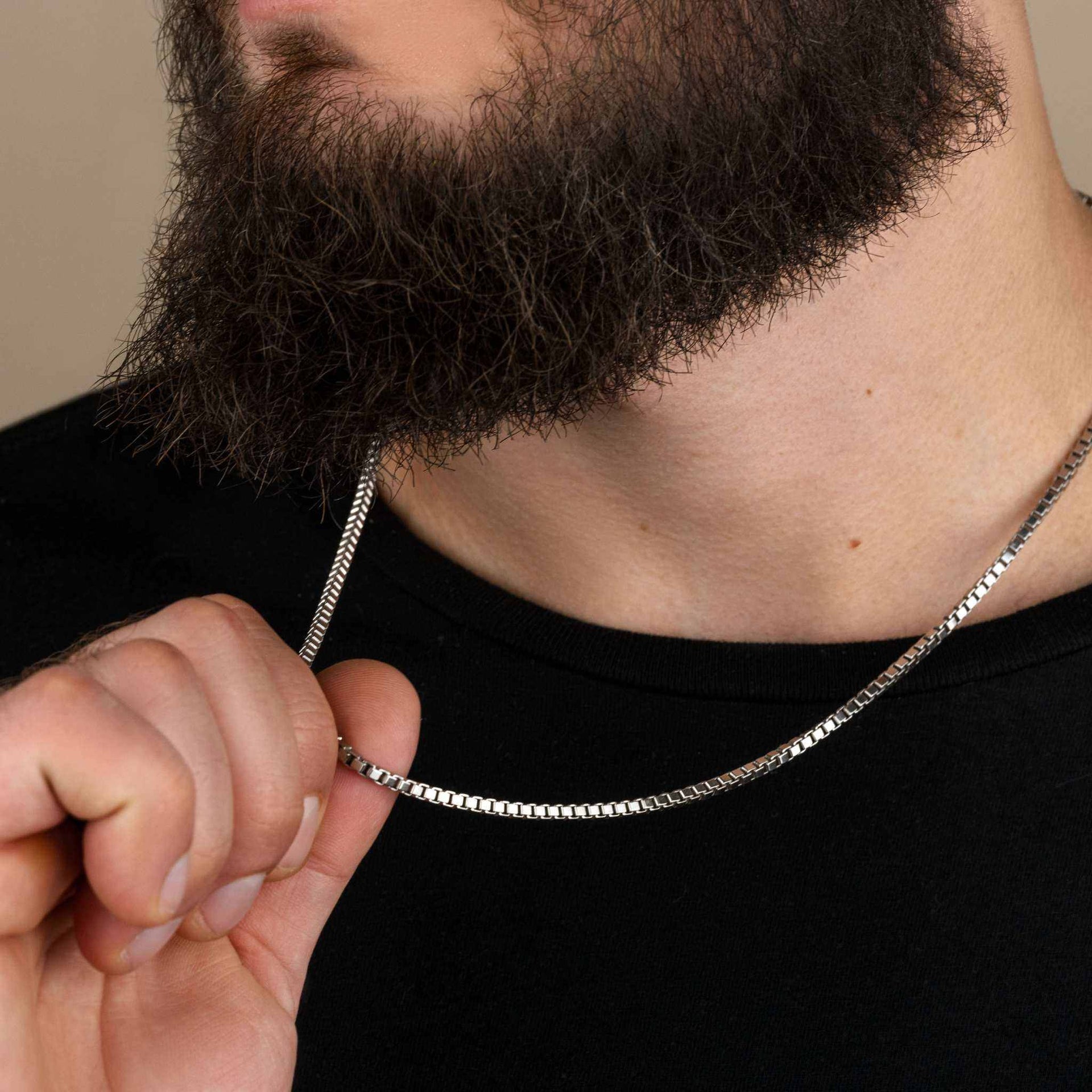 1-3MM Box Chain 925 Sterling Silver