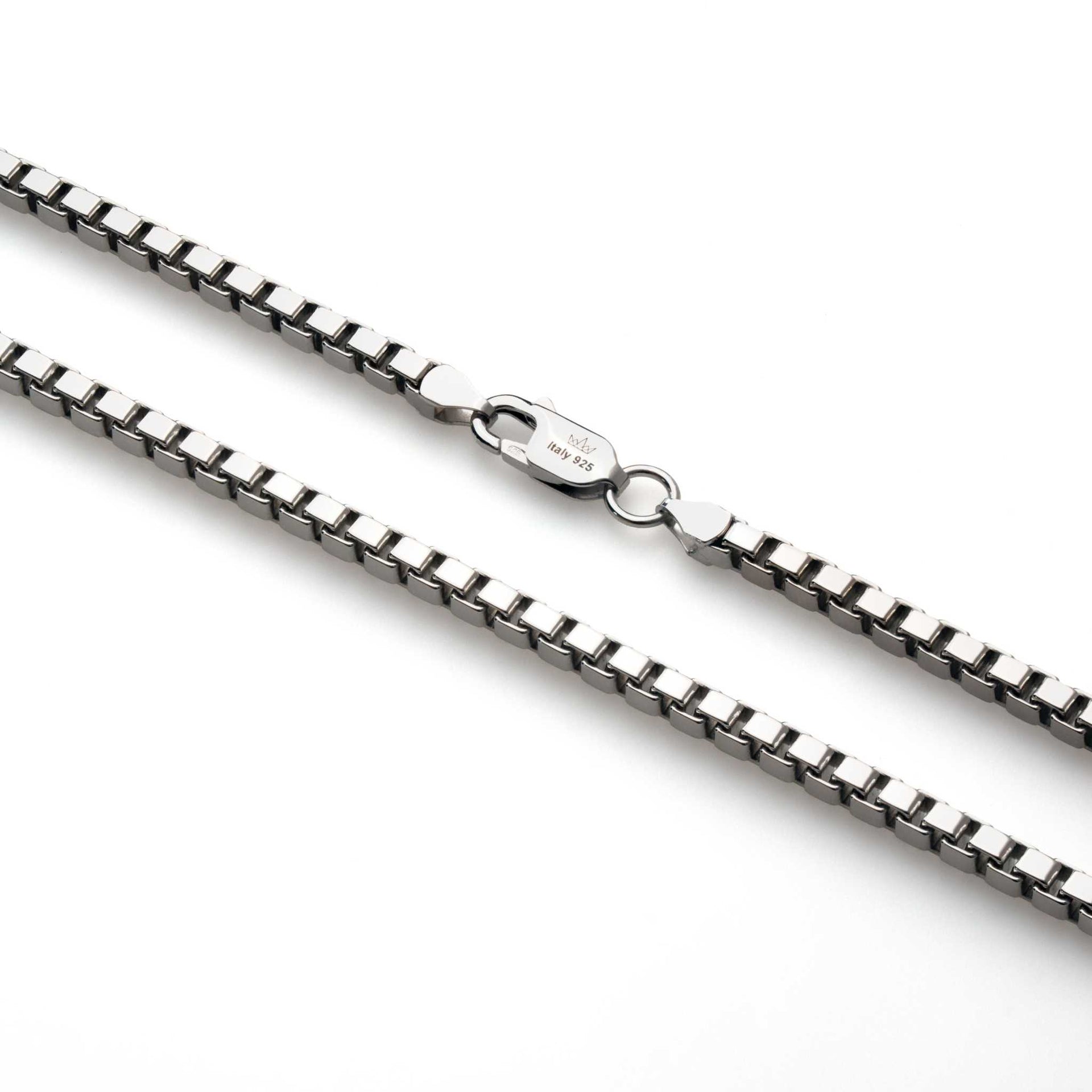 1-3MM Box Chain 925 Sterling Silver