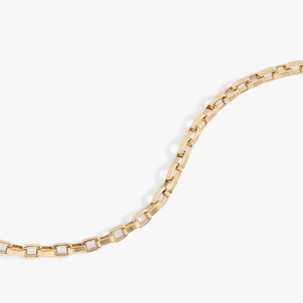 Everyday Box Link Chain Bracelet - Minimalist Gold-Tone Accessory