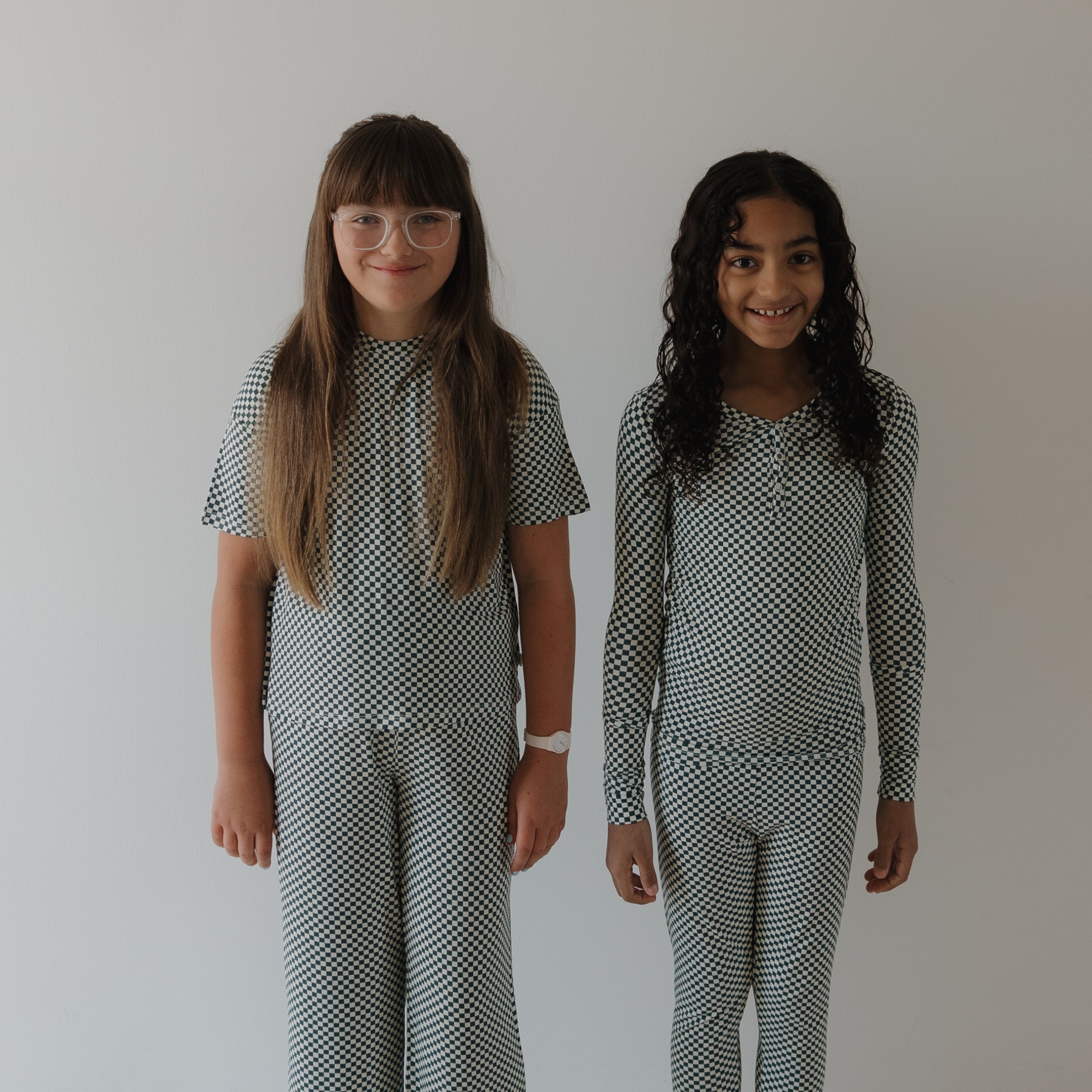 Bamboo Two Piece Pajamas | Lucky Micro Check