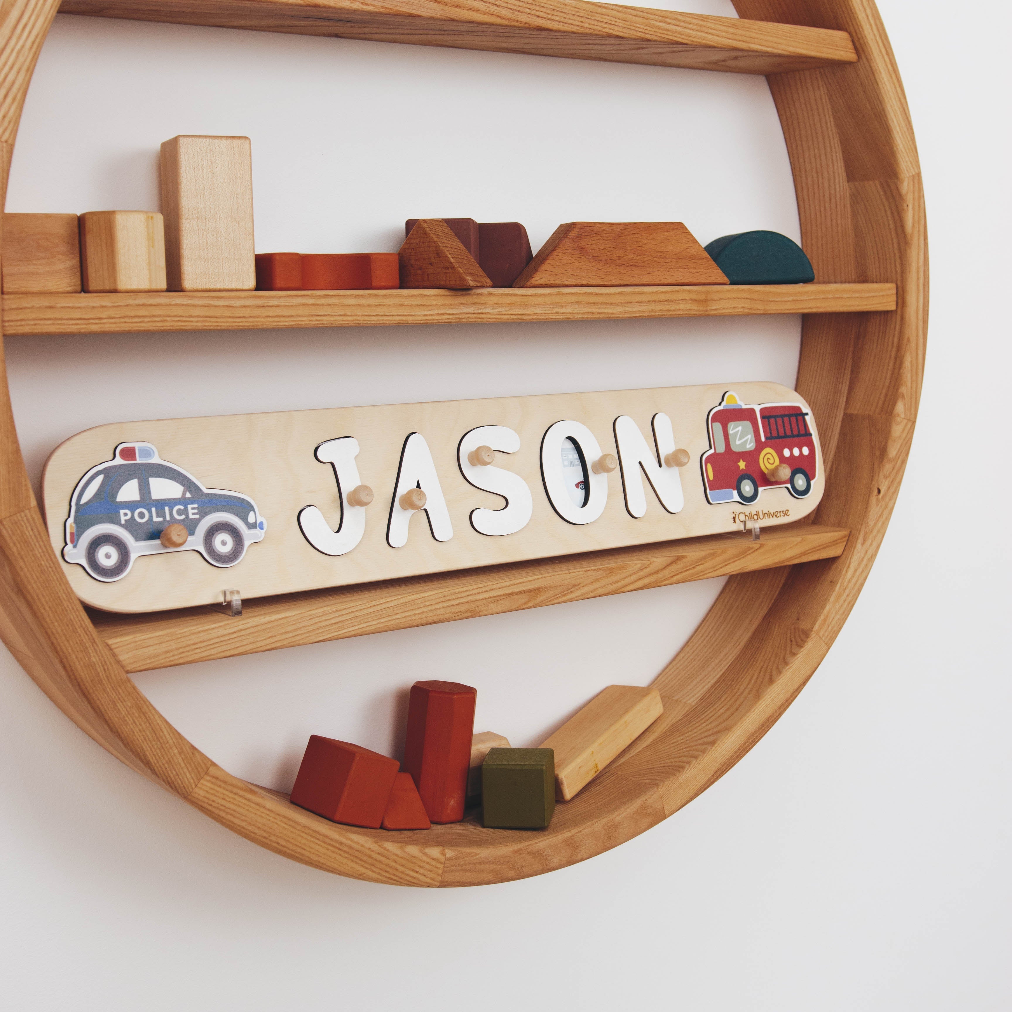 Custom Cars Name Puzzle - Educational Wooden Toy for Toddlers