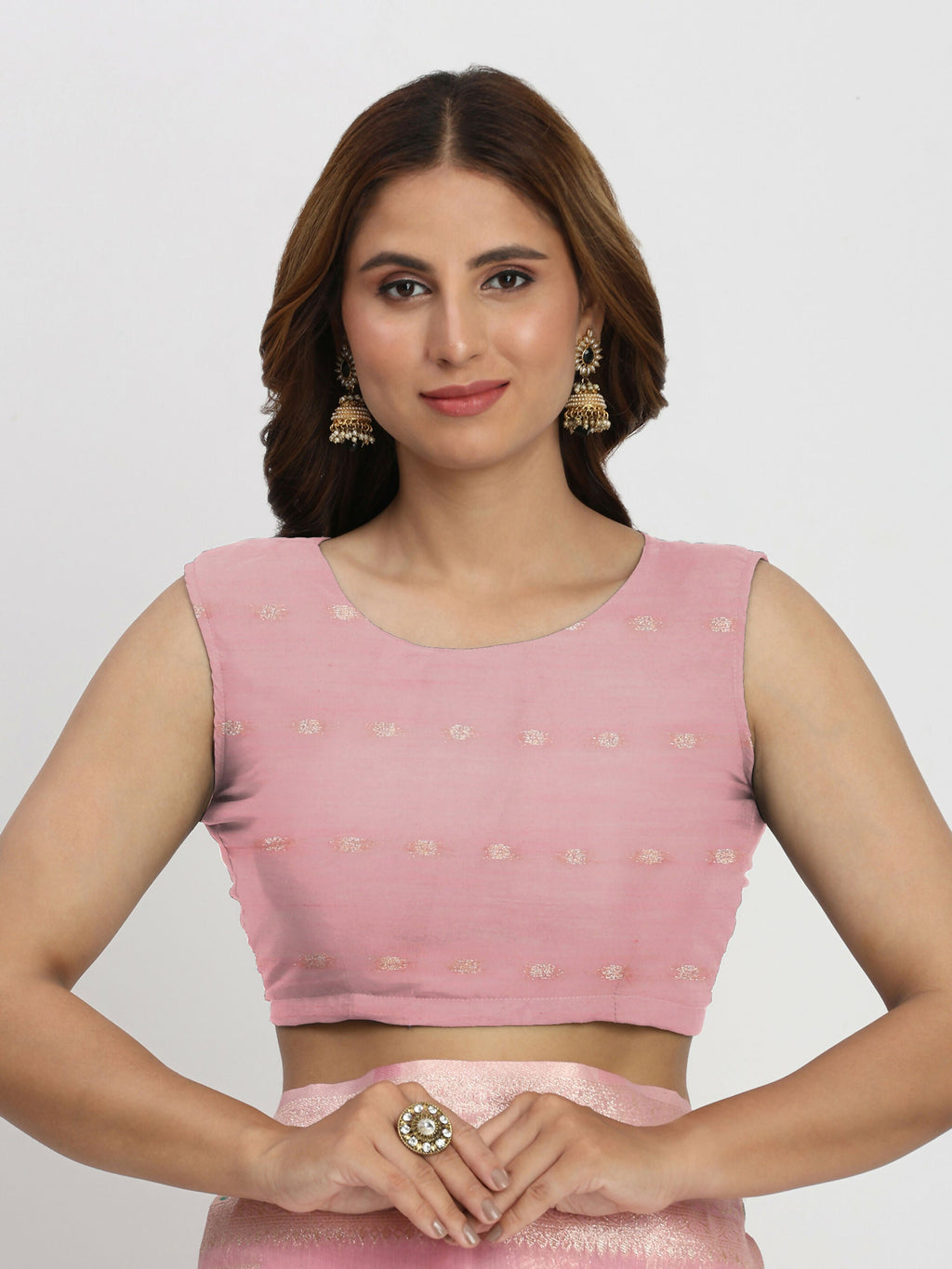 Light Pink Linen Cotton Saree - Elegant & Lightweight Ethnic Wear