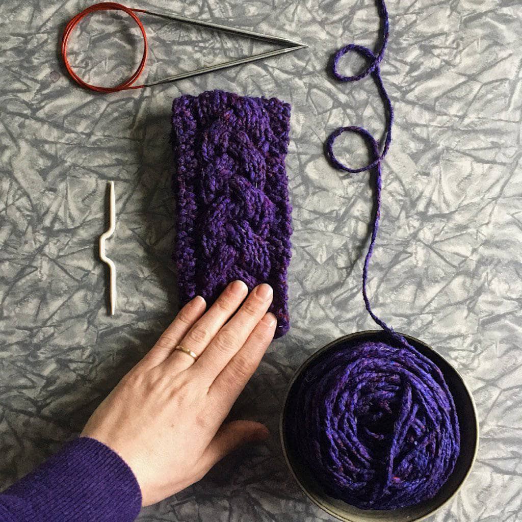 Braided Cable Mug Coozie Knit Kit - DIY Craft for Drinkware