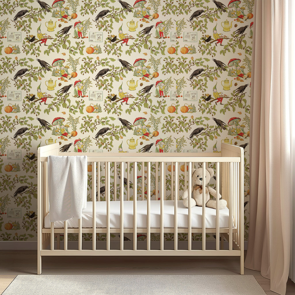 Bramble pattern wallpaper by Strawberry Snail Illustrations