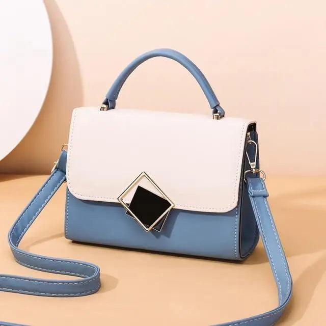 Candy Color Leather Crossbody Bag, Stylish Mini Flap Phone Purse