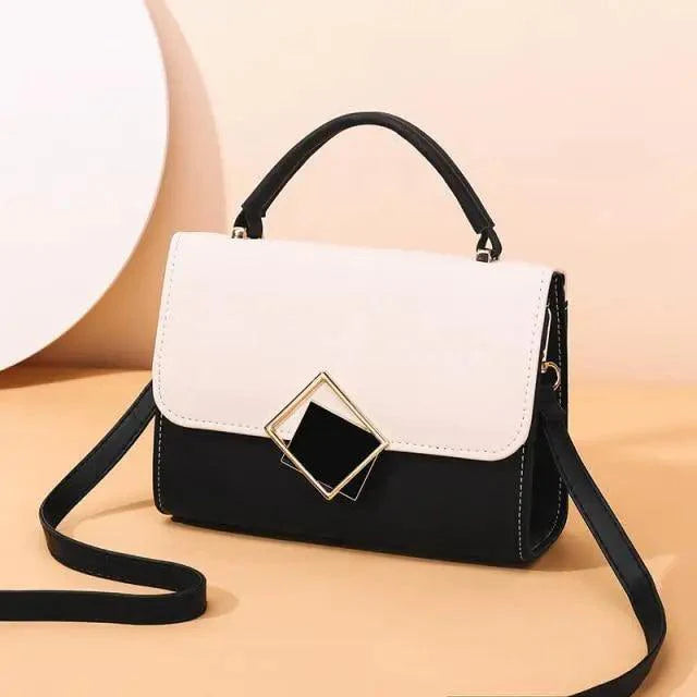 Candy Color Leather Crossbody Bag, Stylish Mini Flap Phone Purse