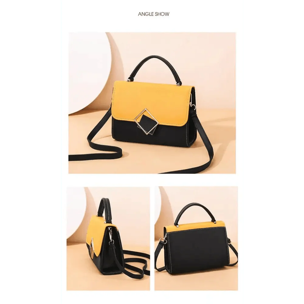 Candy Color Leather Crossbody Bag, Stylish Mini Flap Phone Purse