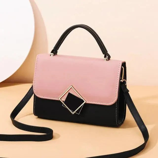 Candy Color Leather Crossbody Bag, Stylish Mini Flap Phone Purse