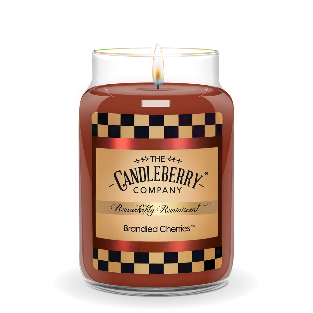 Brandied Cherries Large Jar Candle | 20oz Glass | Rich Scent