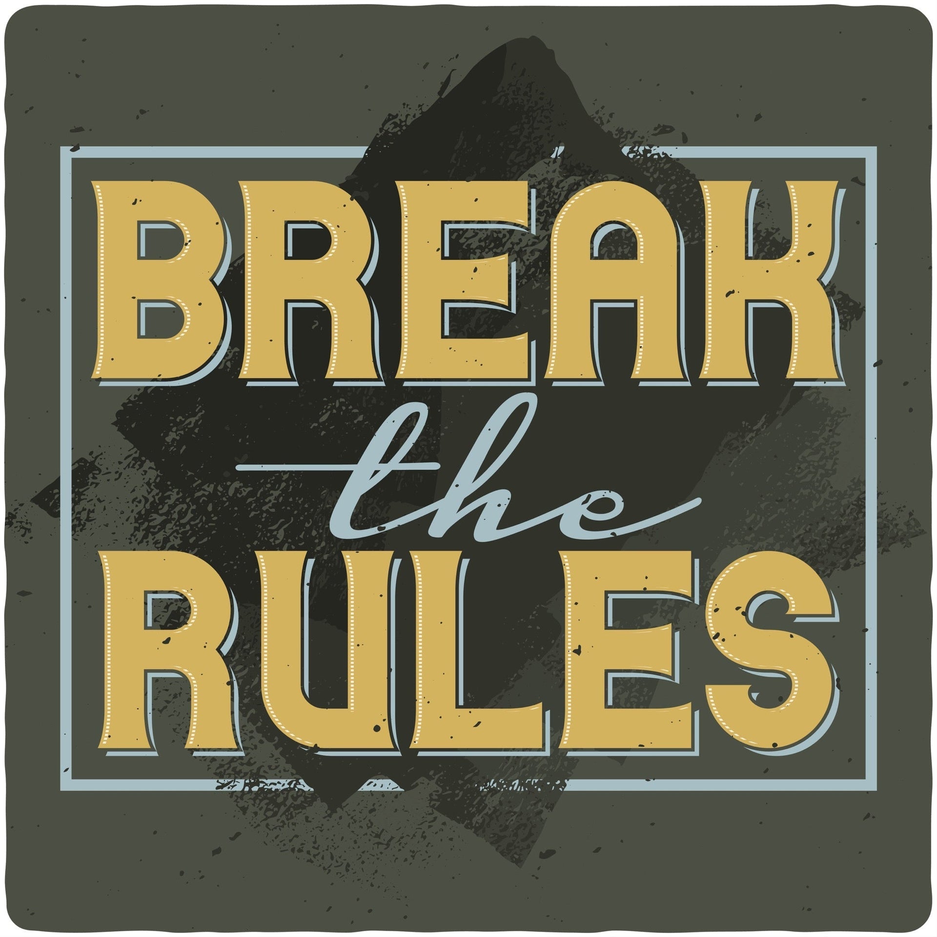 Break the Rules Men's Bamboo Viscose/Organic Cotton Short Sleeve Graphic T-Shirt