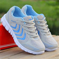 Women's Breathable Mesh Athletic Running Sneakers - Lightweight Lace Up