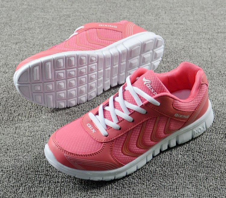 Women's Breathable Mesh Athletic Running Sneakers - Lightweight Lace Up