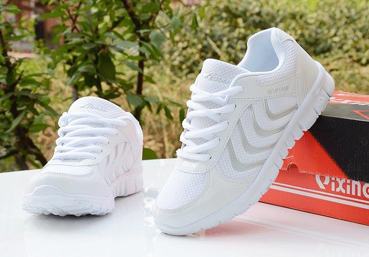 Women's Breathable Mesh Athletic Running Sneakers - Lightweight Lace Up