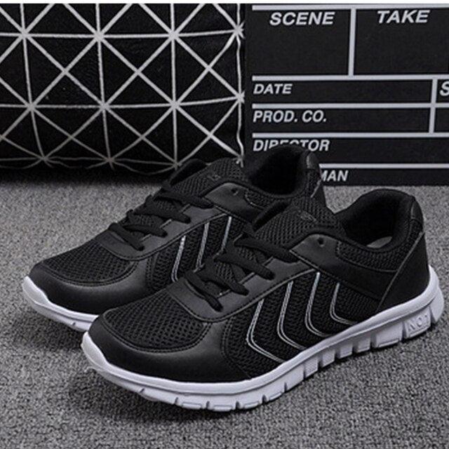 Women's Breathable Mesh Athletic Running Sneakers - Lightweight Lace Up